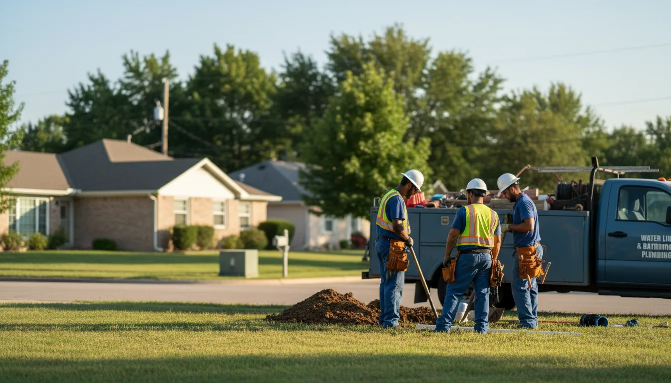 Residential water line and bathroom plumbing service in Curtice, OH